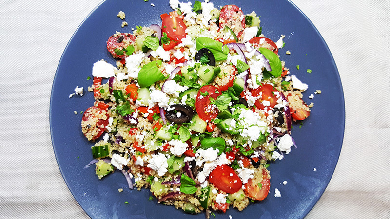 Griekse couscous salade | Gewooneenfoodblog.nl