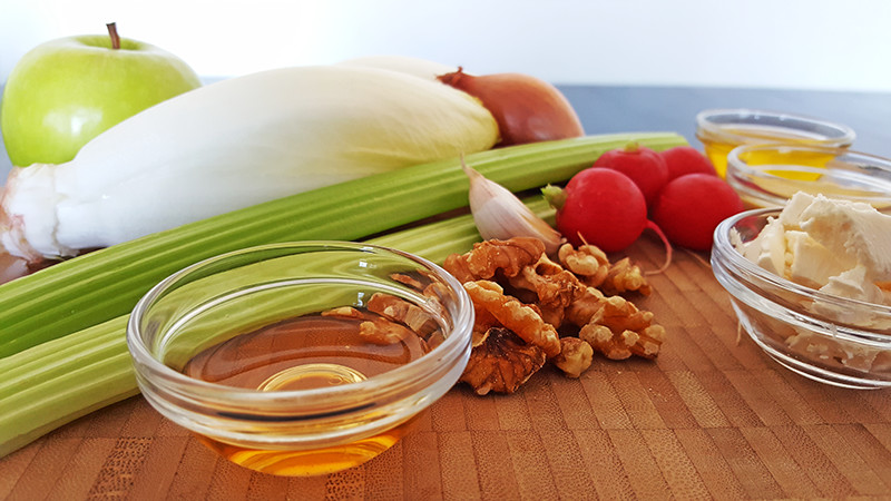 Ingrediënten witlofsalade | Gewooneenfoodblog.nl