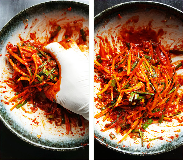 Vulling voor komkommer kimchi | Gewooneenfoodblog.nl