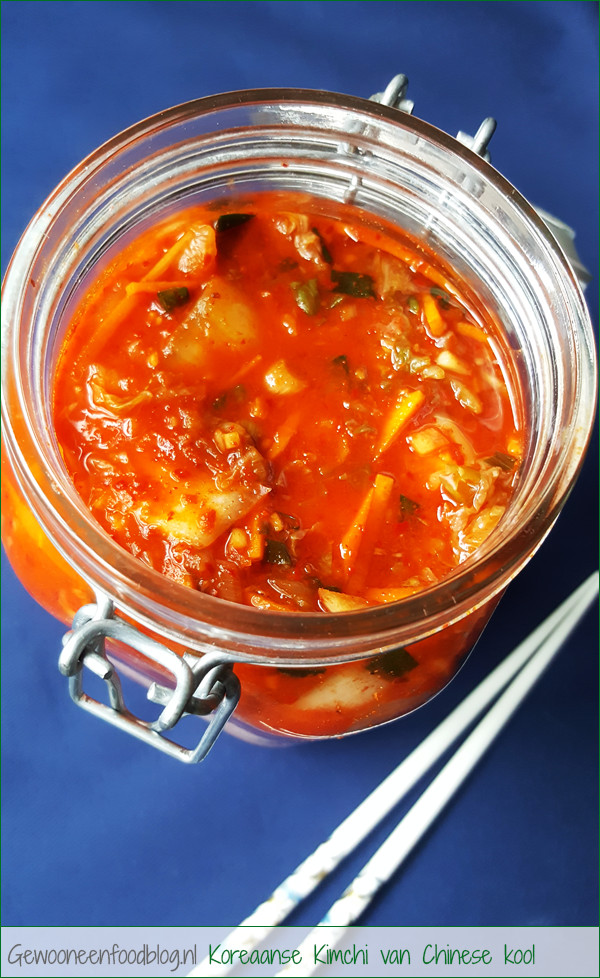 Koreaanse kimchi van Chinese kool recept | Gewooneenfoodblog.nl