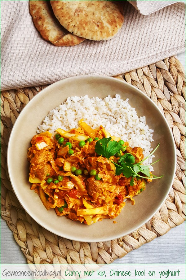 Curry met kipdijfilet, Chinese kool en yoghurt | Gewooneenfoodblog.nl
