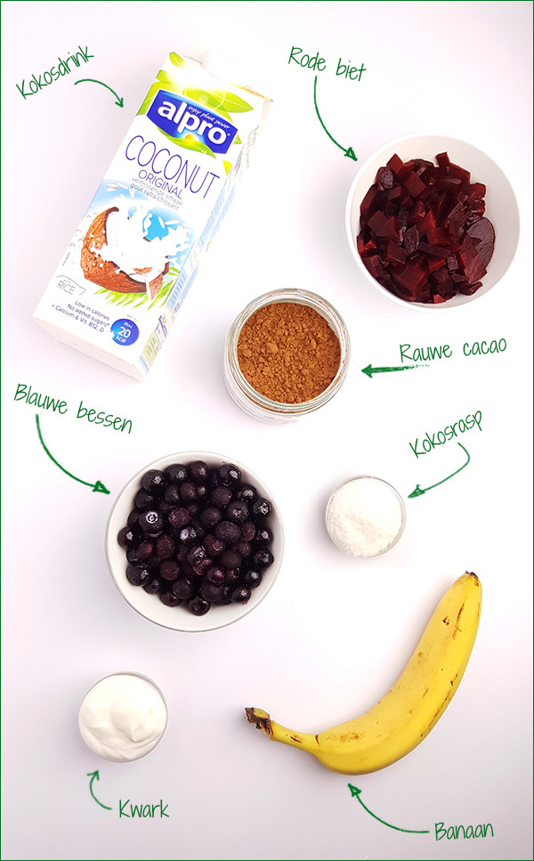 Ingrediënten rode bieten smoothie | Gewoon een foodblog!