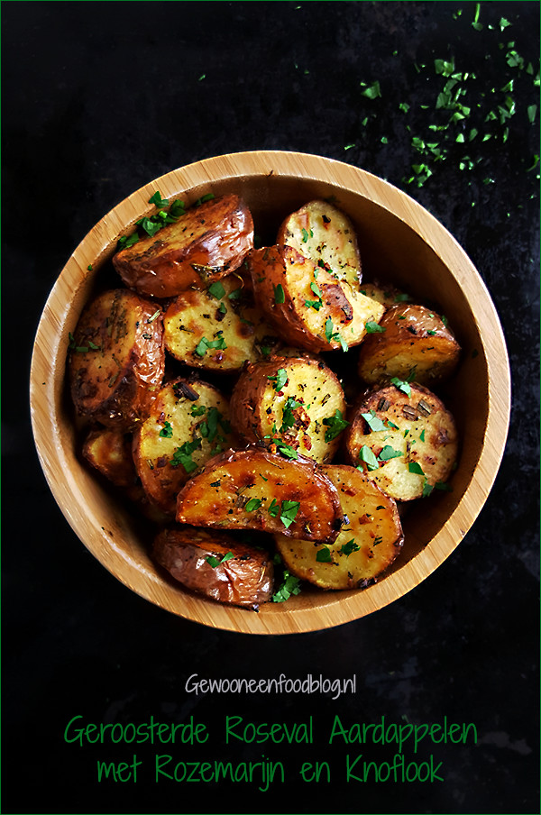 Roseval aardappelen uit de oven met rozemarijn en knoflook | Gewooneenfoodblog.nl