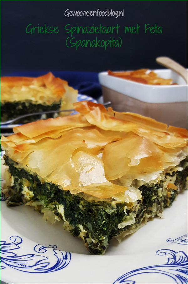 Griekse spinazietaart met feta (Spanakopita) | Gewooneenfoodblog.nl