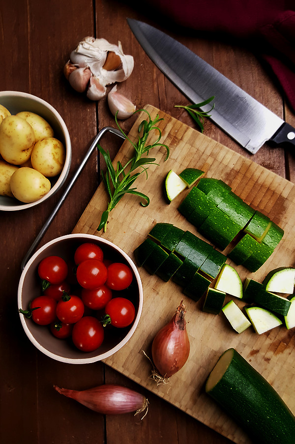 Ingrediënten mediterrane courgette gratin | Gewooneenfoodblog.nl