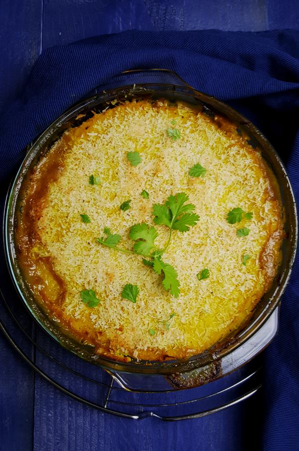 Kip-kerrie ovenschotel met bloemkool, prei en champignons | Gewoon een foodblog!