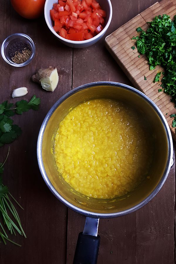 Gekookte yellow split mung beans | Gewooneenfoodblog.nl