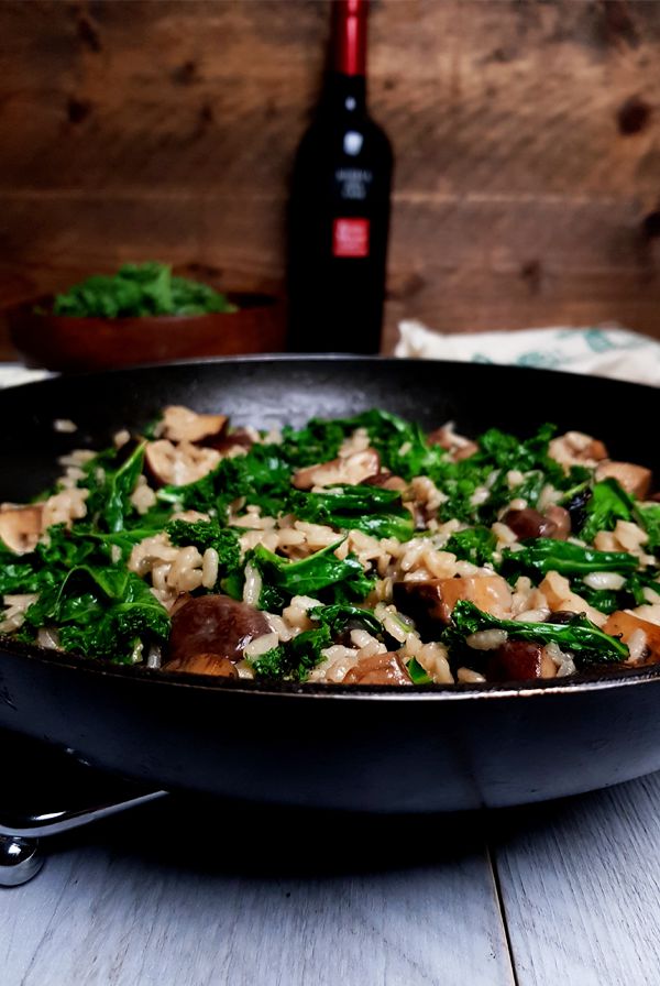 Risotto met boerenkool, champignons en blauwaderkaas maken | Gewooneenfoodblog.nl