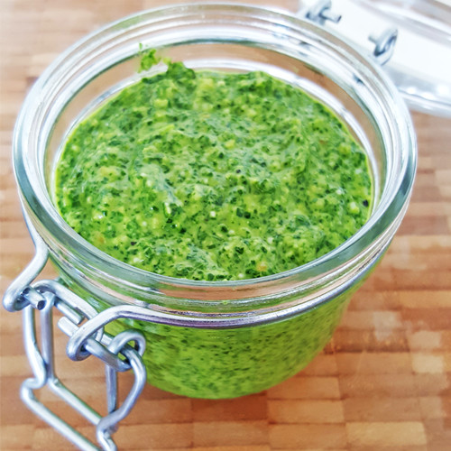 Spinazie pesto met peterselie